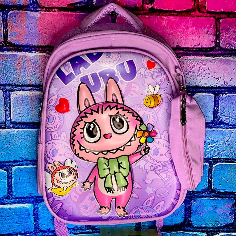 Labubu Theme Print Backpack
